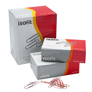 Clips Isofit Metal 28 Mm De 100 Unidades