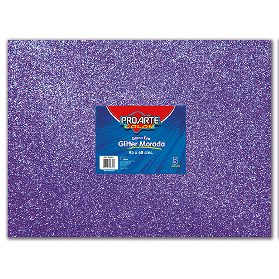 Goma Eva Glitter 45X60Cm Morada Proarte Unidad 1