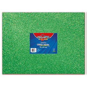 Goma Eva Glitter 45X60Cm Verde Proarte Unidad