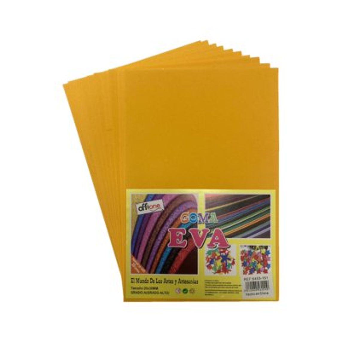Goma Eva Hand T.20X30X0.2Cm Amarillo Paquete 10 Unid 1