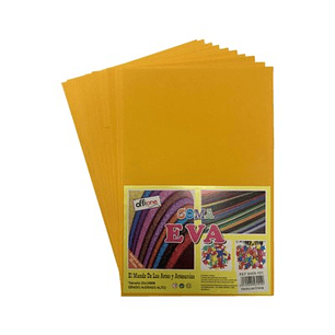 Goma Eva Hand T.20X30X0.2Cm Amarillo Paquete 10 Unid