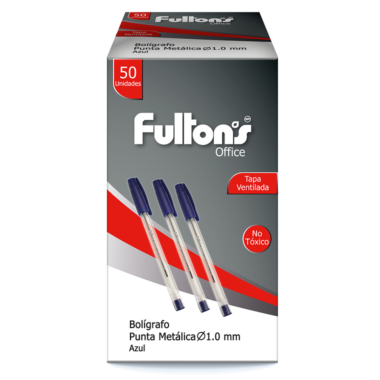 Lapiz Pasta Fultons Trasl P/Med 1.0Mm Azul 1