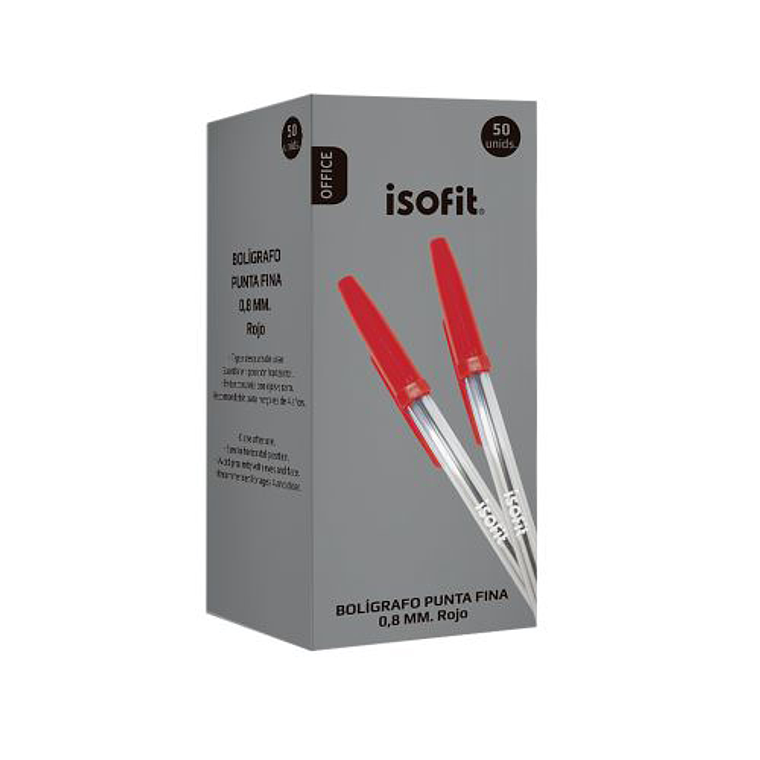 Lapiz Pasta Rojo Punto Fina Isofit 1