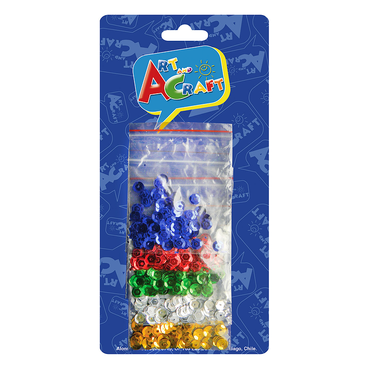Lentejuelas Col Basicos Bolsa 2Gr 5Uni Art & Craf 1