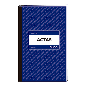 Libro Actas Auca Cuadriculado 100 Hjs