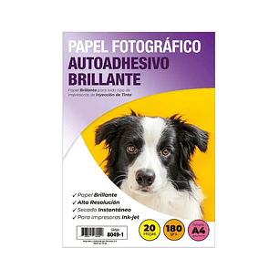 Papel Autoadhesivo Mate Inkjet - A4 180 Gr 20 Hojas