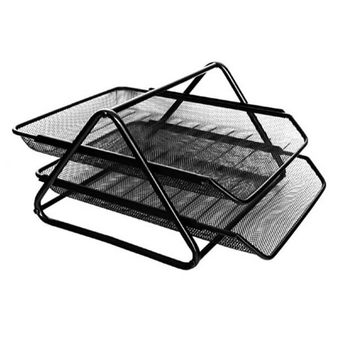 Bandeja Documentos 2 Niveles Metal Negro Hand 1