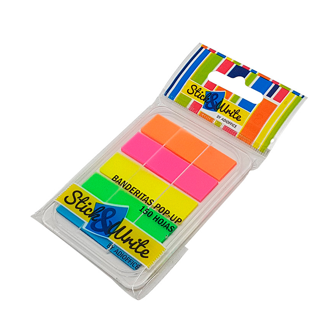 Banderitas Pop-Up 150 Unidades. 5Colores Stick & Write 1