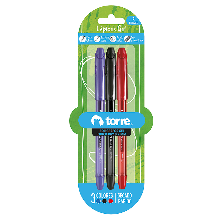 Bl. 3 Bolígrafo Gel Quick Dry 07 1A/1N/1R Torre 1