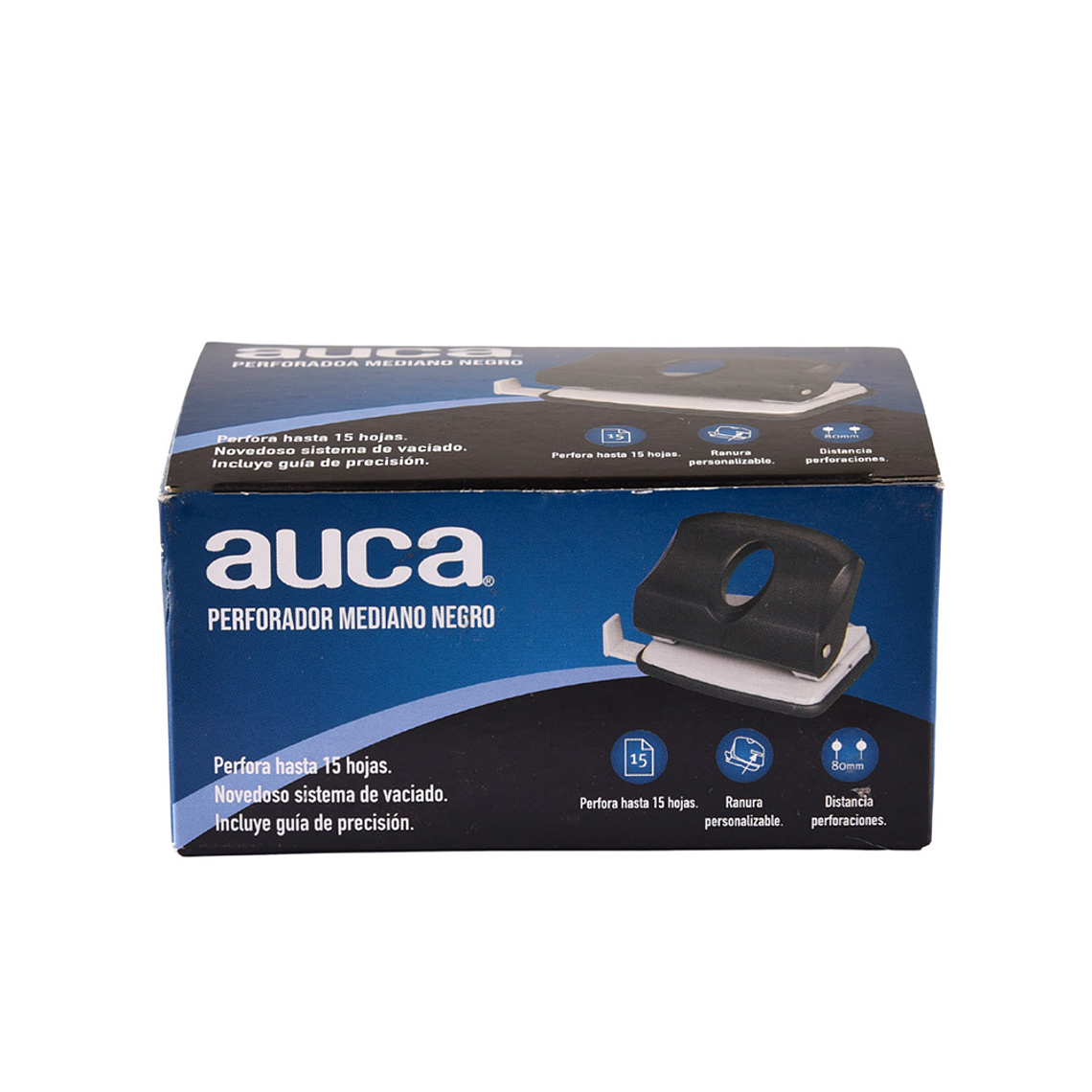 Perforador Auca Mediano 15 Hjs. Negro 1