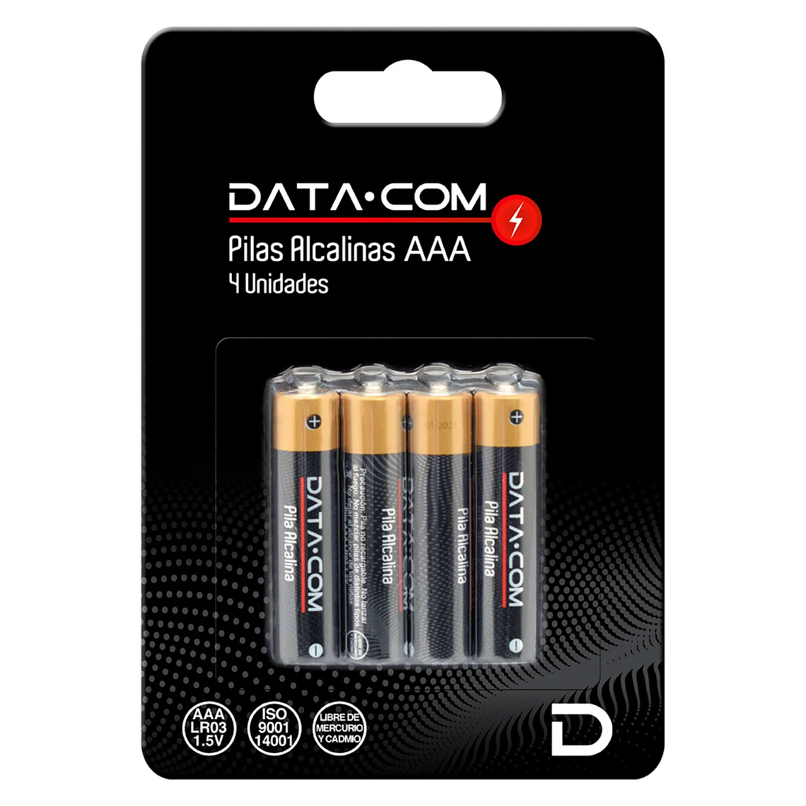 Pila Alcalina Aaa Display 4U Blister Datacom 1