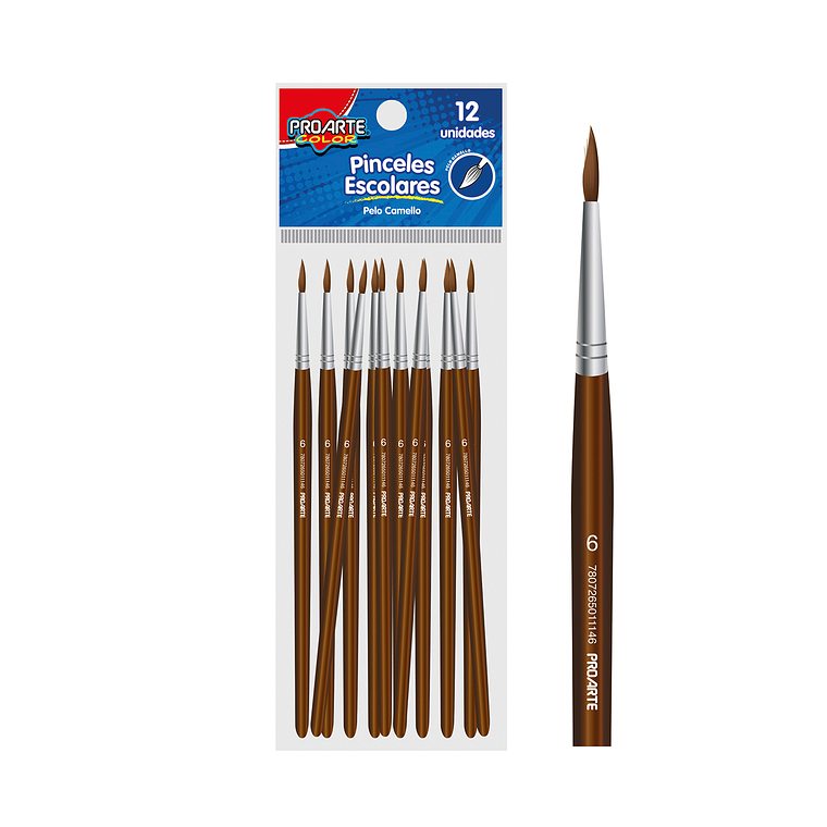 Pincel Escolar Proarte Pelo Camello 6 1