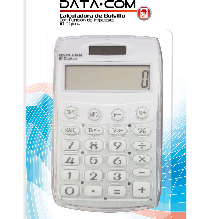 Calculadora Bol 10Dig Kc112At Blaca Pila Y Solar Datacom 1