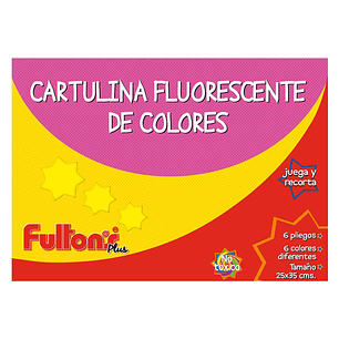 Carpeta C/Cartulina Fluor 6 Hjs 6 Col Fultons