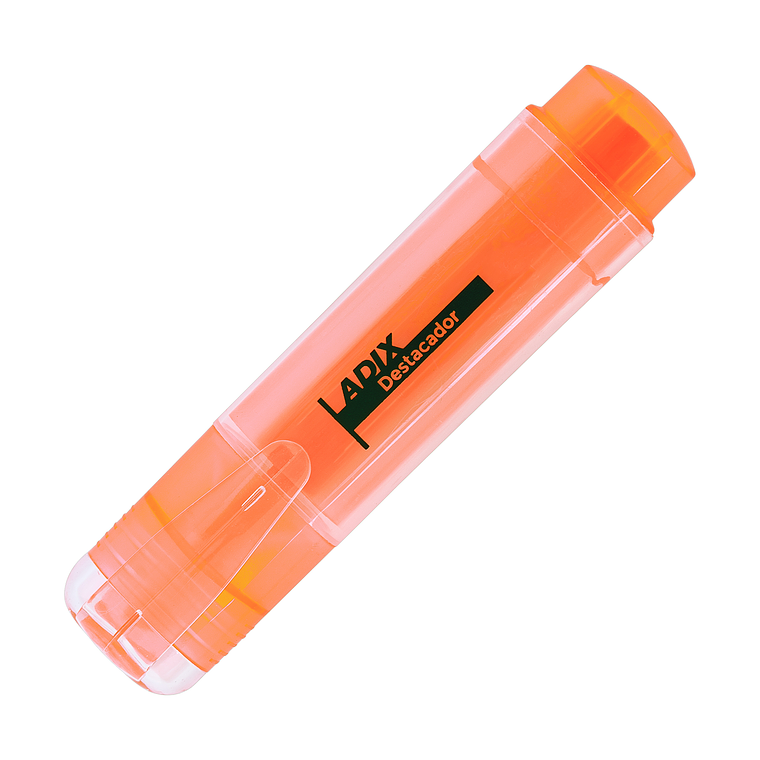 Destacador Transparente Adix Bis Naranjo Unid 1