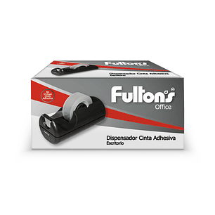 Dispensador Cinta Adh Escrit Mini Negro Fultons