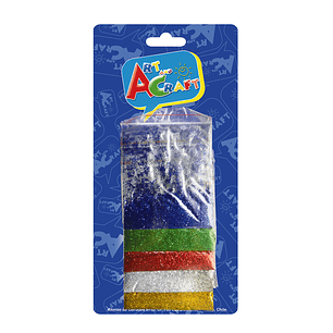 Escarcha Colores Basicos Bolsa 2Gr 5Uni Art & Craf