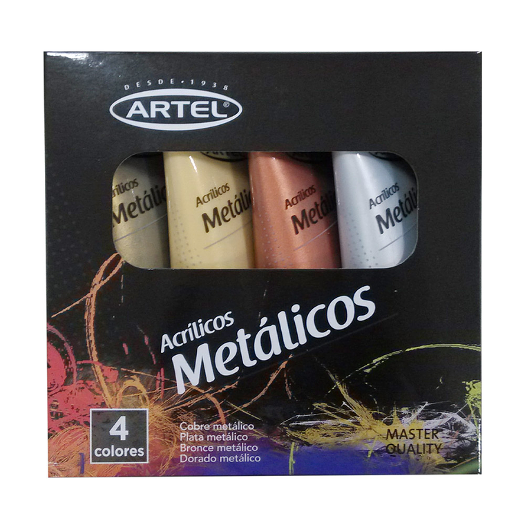 Set Pint.Acrilica Metalica 4 Col X 22Ml Artel 1