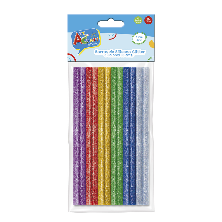 Sil Barra Glitt 6 Col 12 Pcs 7Mm 30 Cms Art & Craf 1