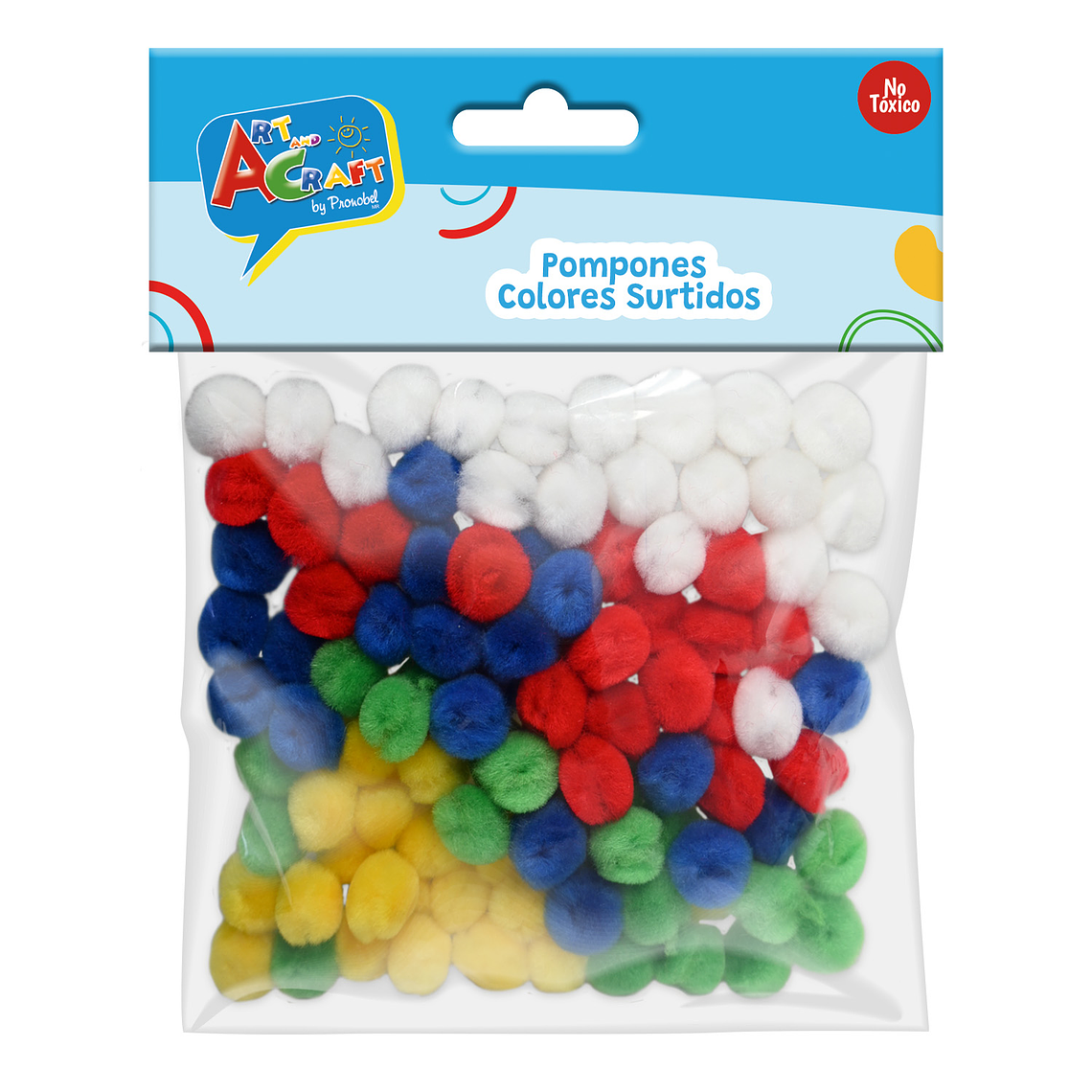 Pompones Colores Surtidos 10 Mm 100 Pcs Art & Craf 1