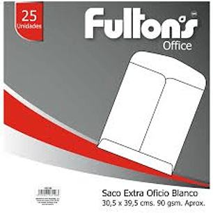 Sobre Saco Extra Of Blanco 90 Gr 25Un Fultons