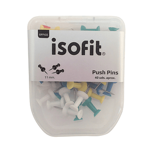 Push Pins Isofit-Dsg C/Plast 40 Uds 11Mm