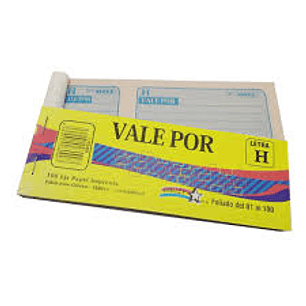 Talonario Vale Por N. 261 100Hjs Halley