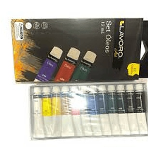 Pintura Oleo 12Ml 12 Colores Lavoro
