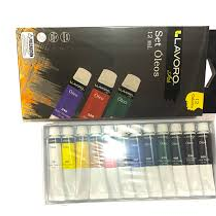 Pintura Oleo 12Ml 12 Colores Lavoro 1