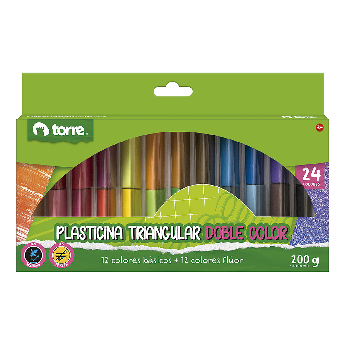 Plasticina Doblecolor Tri 24 Col Torre 1