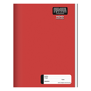 Cuaderno College Proarte Liso 100 Hj Composicion
