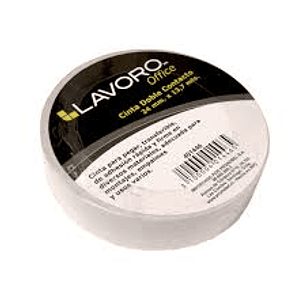 Cinta Doble Contacto 24X13.7Mt Blanco Lavoro