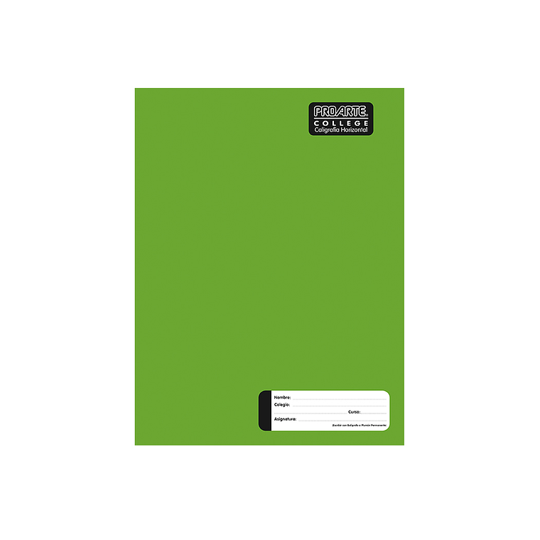 Cuaderno Liso Proarte College 80Hjas Caligraf Horizontal 1