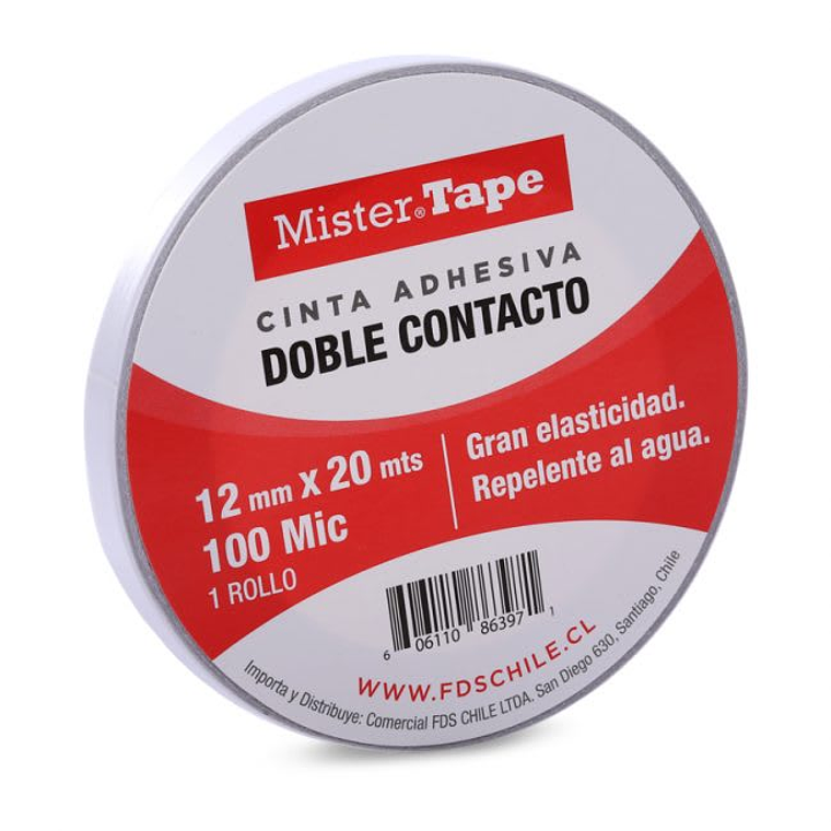 Cinta Doble Contacto Mr Tape 12X20Mts. 1R 1