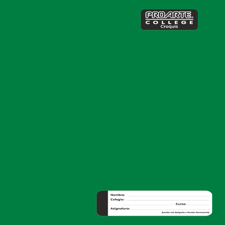 Cuaderno Proarte College Liso 80 Hj Croquis 1