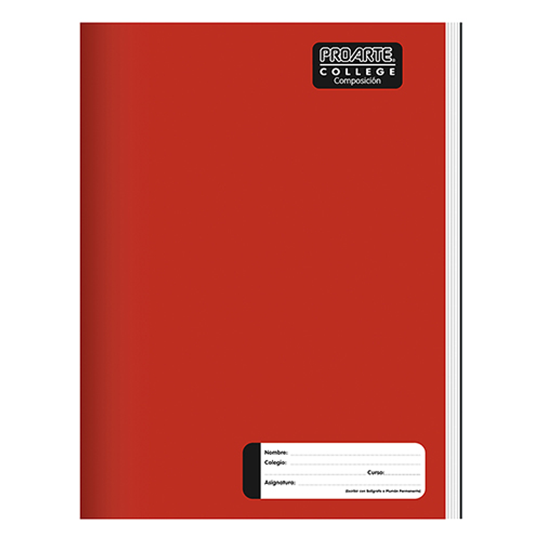 Cuaderno Proarte College Liso 80 Hj Composicion 1