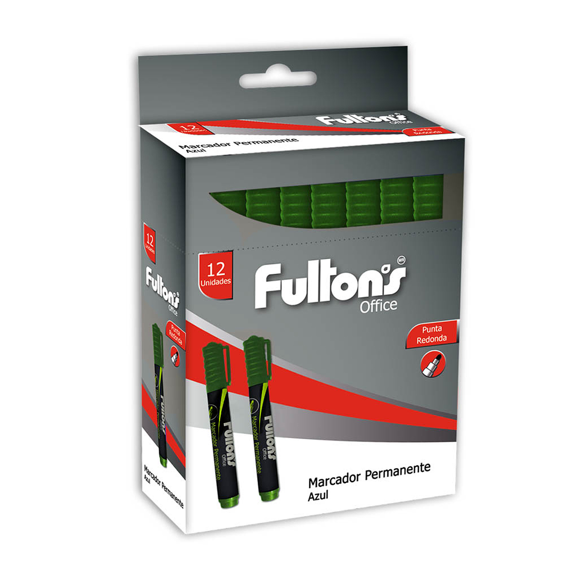 Marcador Permanente Pta Red Verde Fultons 1