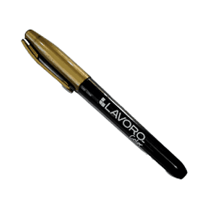 Marcador Permanente Pta Red. Dorado Metal Lavoro