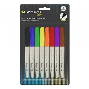Marcador Permanente Set 8Col.Tradicion Lavoro Lavoro