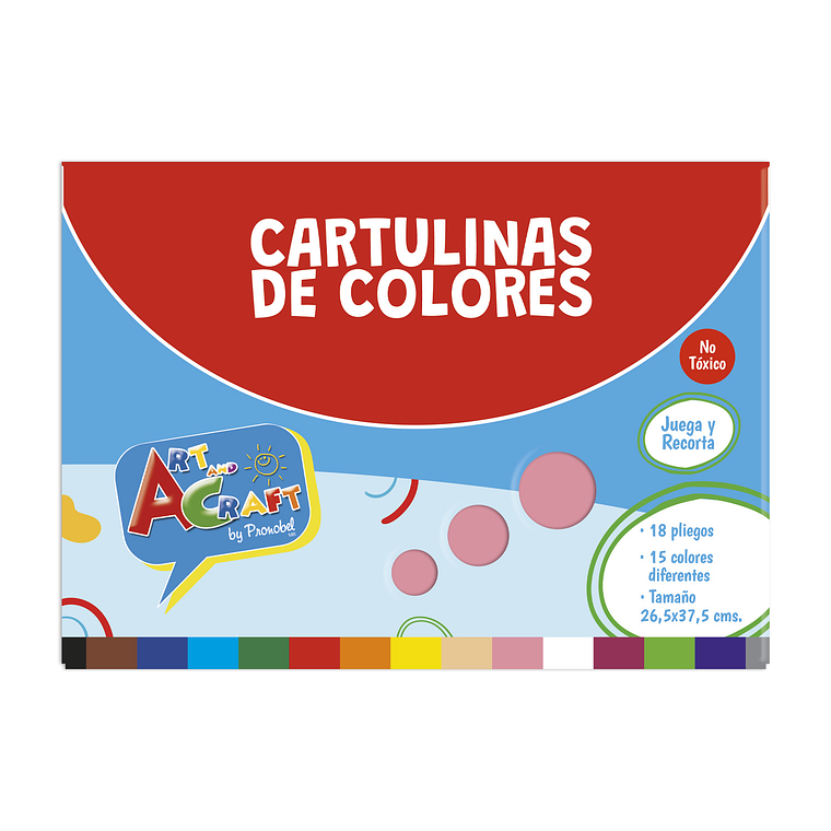 Carpeta Cartulina 18 Hjs 15B Colores 26,5X37,5  Art & Craft 1