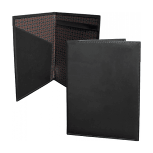 Carpeta Eco Cuero (Para Firma, Color Negro, Tamaño Oficio)