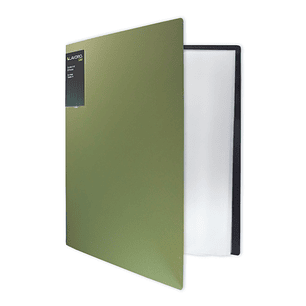 Carpeta Con Fundas Oficio 20 Fundas Verde Metalico Lavoro