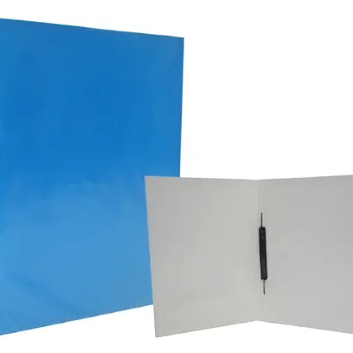 Carpeta Plastificada Con Accoclip Azul  Fogata 1