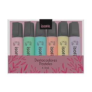 Destacador  Isofit-Dsg/W Petbox 6 Uni 6 Colores