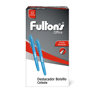 Destacador De Bolsillo Bis Celeste Fultons