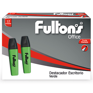 Destacador Escritorio Fultons Bis Verde Unid