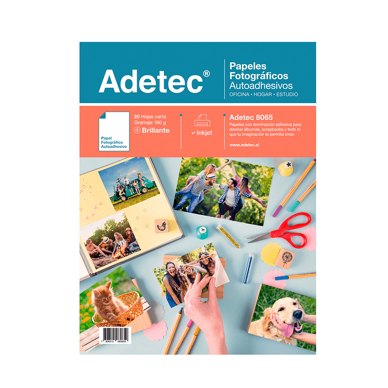 Papel Fotogra Inkjet-Carta Autoadhesivo Brilla 180 Gr 20 Hj 1