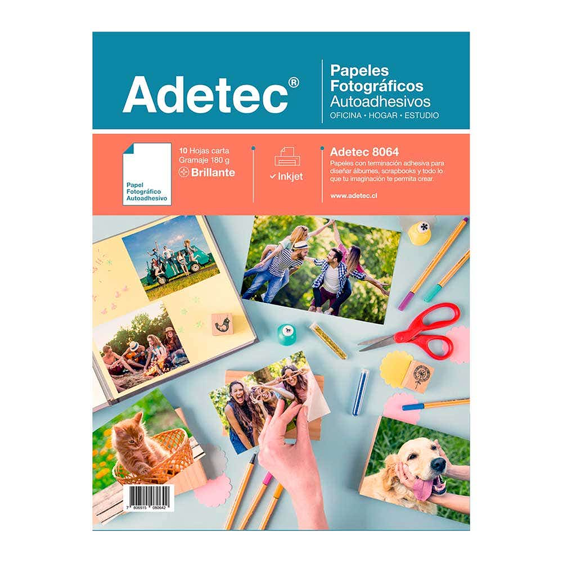 Papel Fotograf Inkjet- Carta Autoadh. Brillante 180 Gr 10 Hj 1