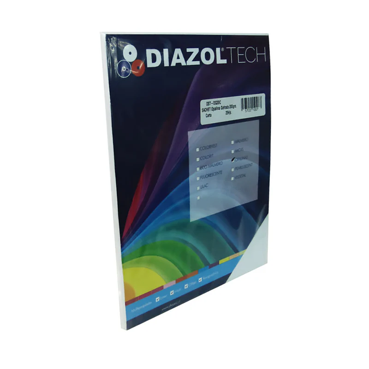 Papel Opalina Tela 200 Gr. Carta 25 Un Color Blanco Marca Diazol 1