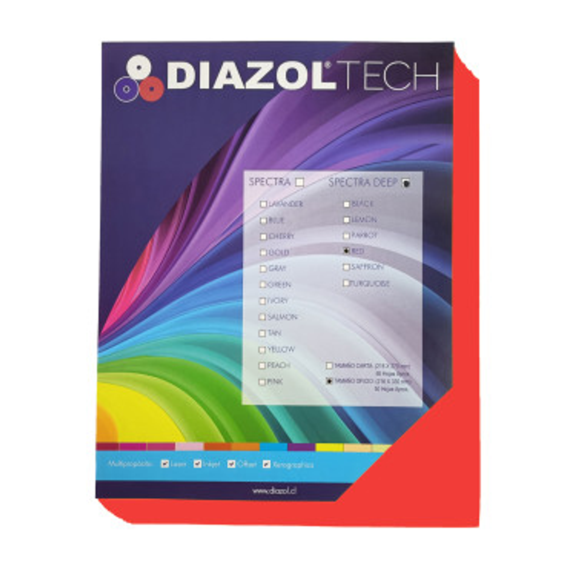 Papel Spectra Deep 80G Damasco Oficio 50Hj 1